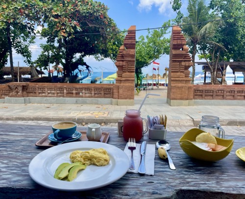 Breakfast at hotel in Legian