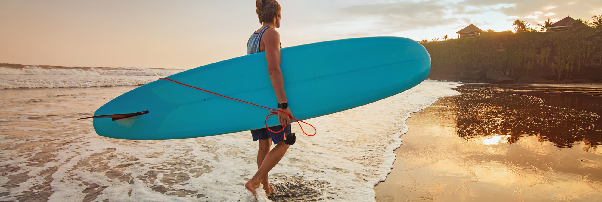 Lembongan Beach Surfer Sunset 01