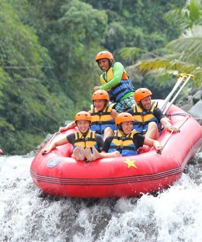 River rafting in Bali's jungle