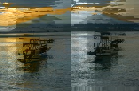 Gili Trawangan Boat Ocean Beach Sunset