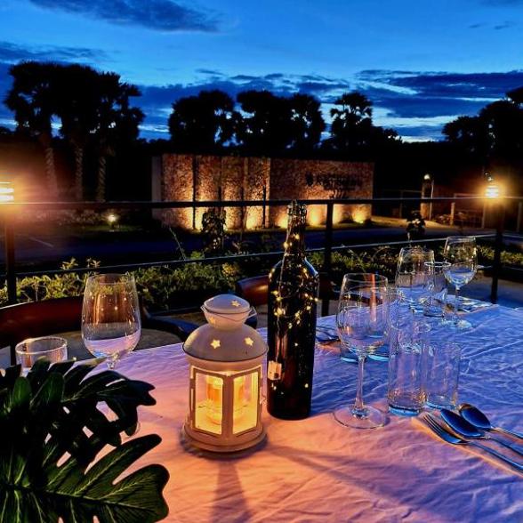 Candlelight dinner at Kambaniru Hotel Sumba, Indonesia