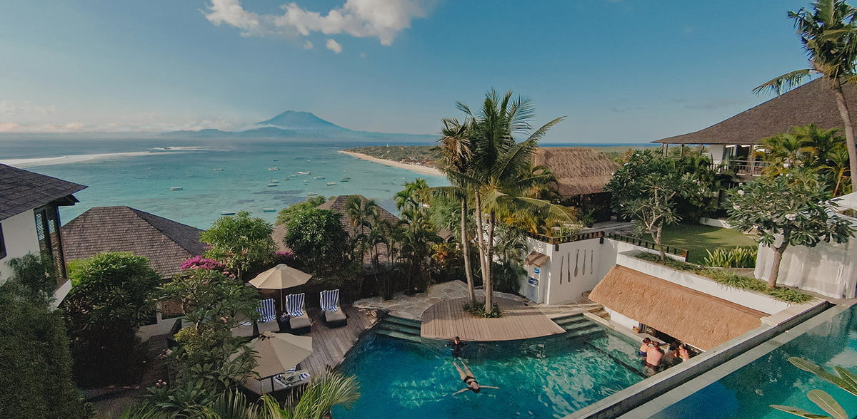 Resort pool view