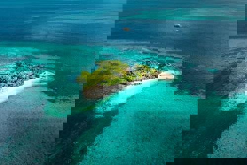 Islands and coral reefs komodo national Park