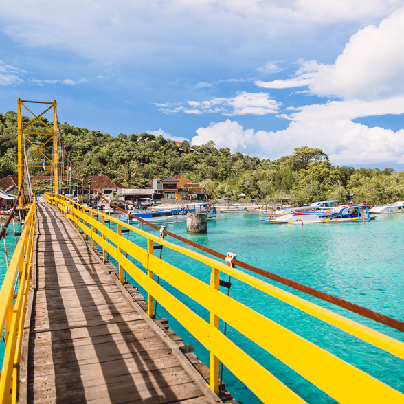  The famous yellow suspension bridge