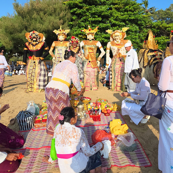 Sanur beach, Melasti Ceremony