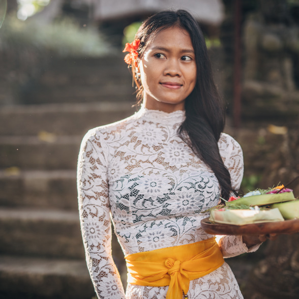 Balinese Woman Offering