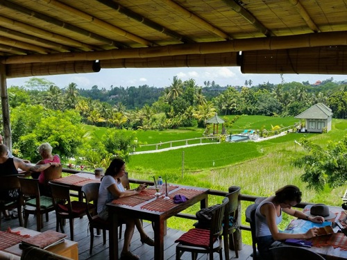 Ubud rice field restaurant