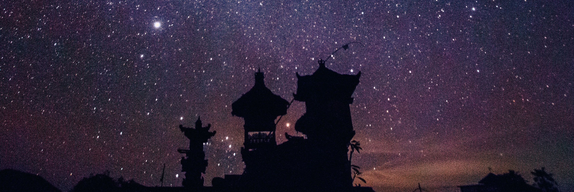 Stars in the Nyepi night in Bali