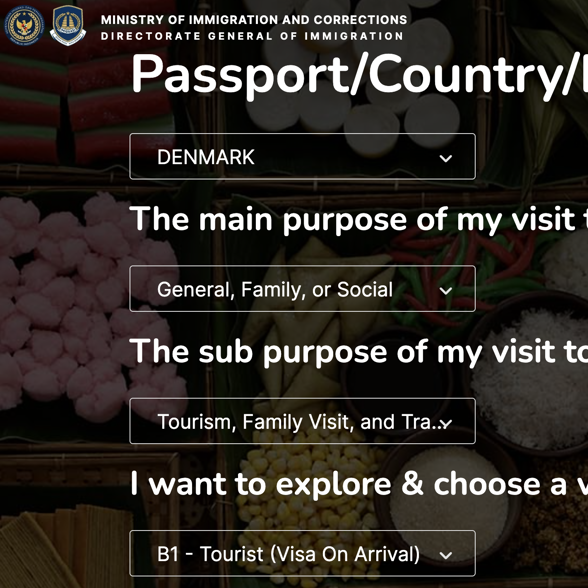 Ansøgning til visum i Indonesien