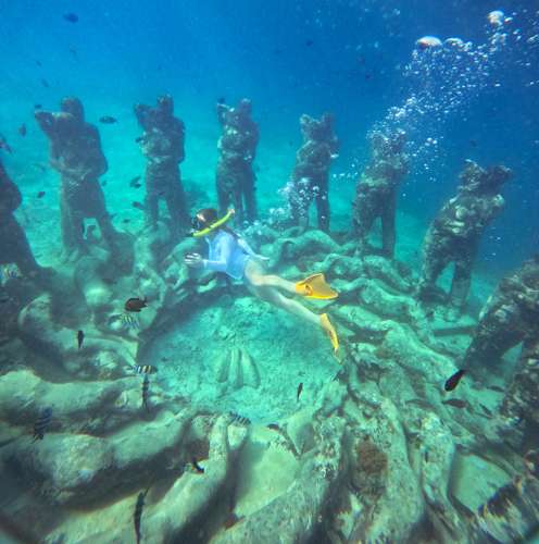 Underwater sculpture park Gili Islands