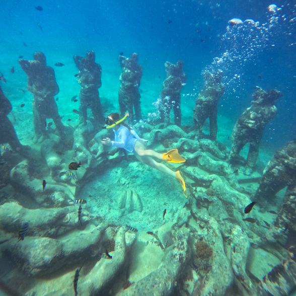 Gili Island Snorkel Sculpture Underwater Park