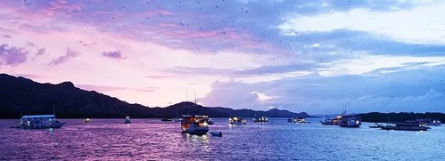 Dusk at Kalong Island, Komodo National Park