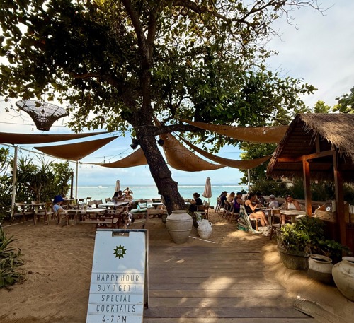 Sanur beach promenade restaurant