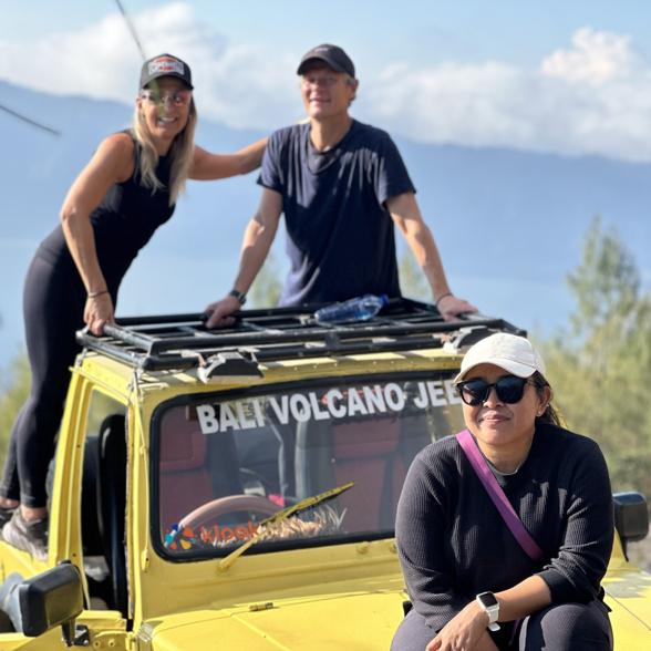 Jeep safari in black lava