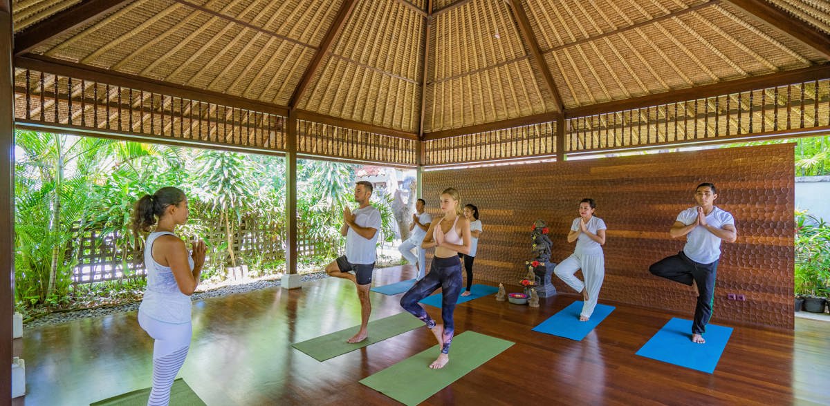 Yoga at resort