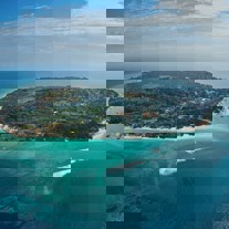 Gili Trawangan Island Drone View