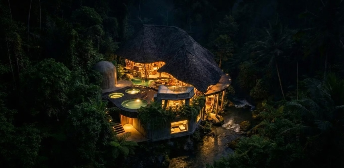 Desa Eko Resort at Night 