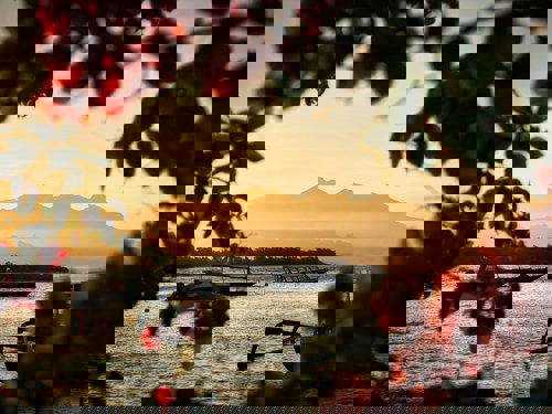 Volcano view from Gili Trawangan