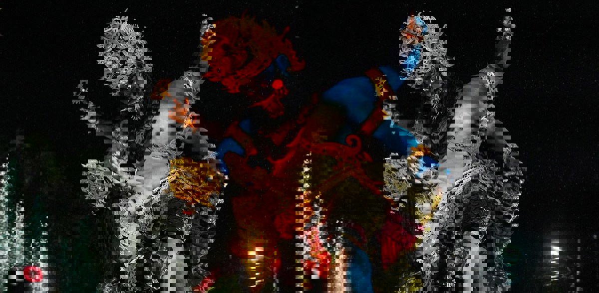 Demon statue Nyepi Ogoh-ogoh parade