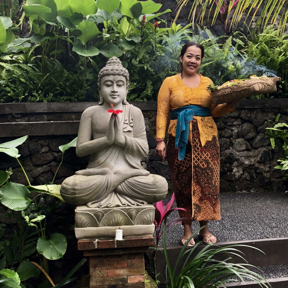 Bali Ceremony Woman Buddha