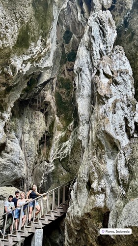 Inside Batu Cermin Cave, Mirror cave Flores Indonesia