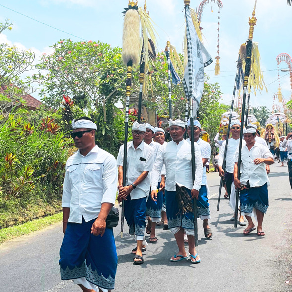 Religious parade in the villages